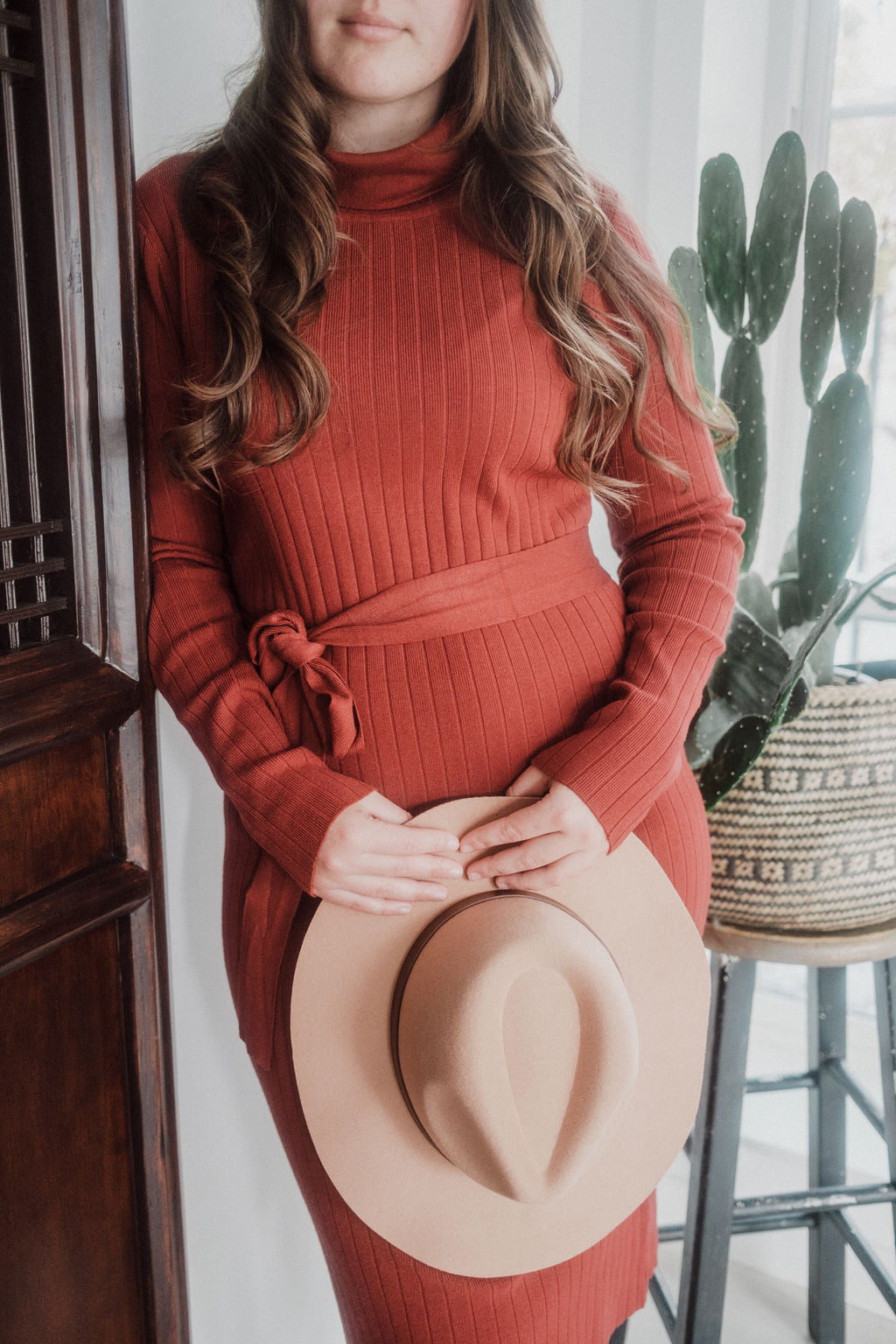 Harper Knit Dress - Redwood