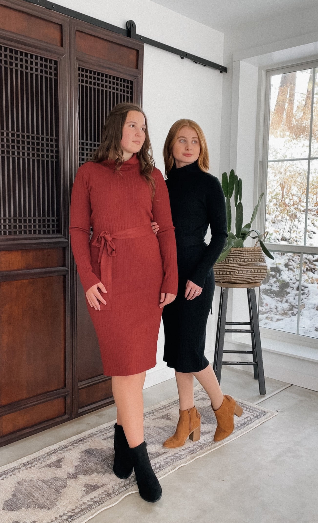 Harper Knit Dress - Redwood