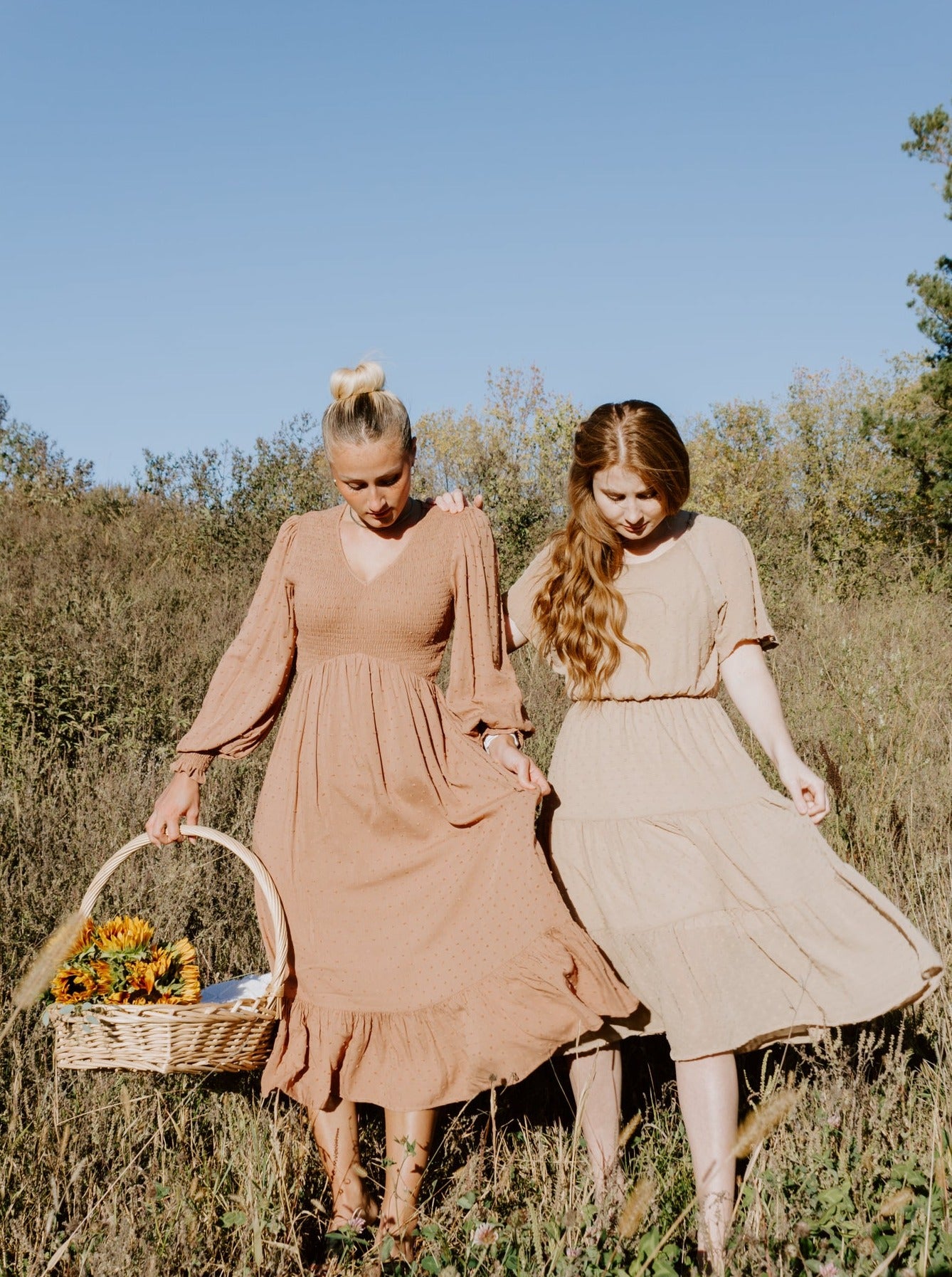 Beautiful midi swiss dot dress in vintage stone short sleeve with gold back closure button